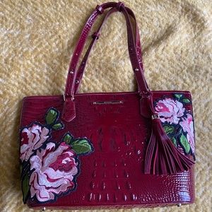 Brahmin Flower appliqué medium Asher tote